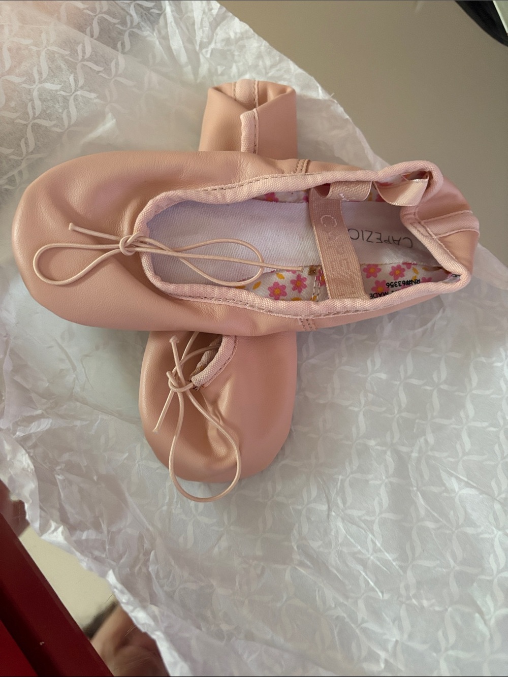 Capezio Pale Pink Ballet Flats with Bow Detail